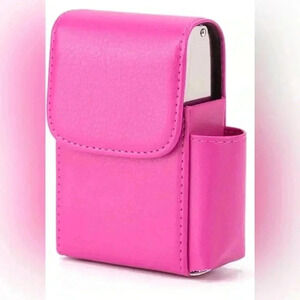 Retro PU Leather Case Opening for Cigarettes Pocket Credit Card Lighter Holder
